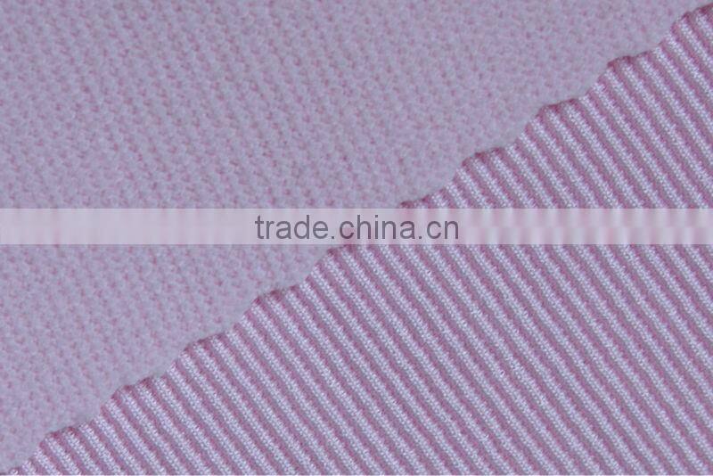 polyester+spardex Knit Ottoman fabric