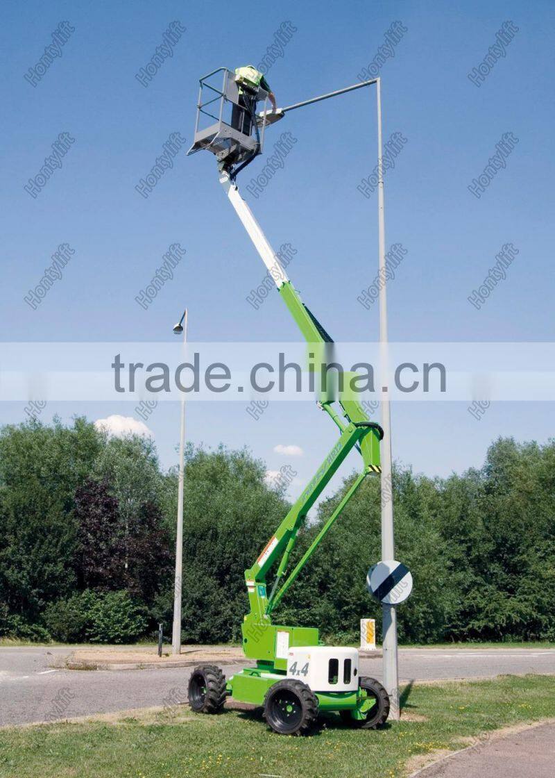 single person hydraulic boom lift telescopic lift for aerial work