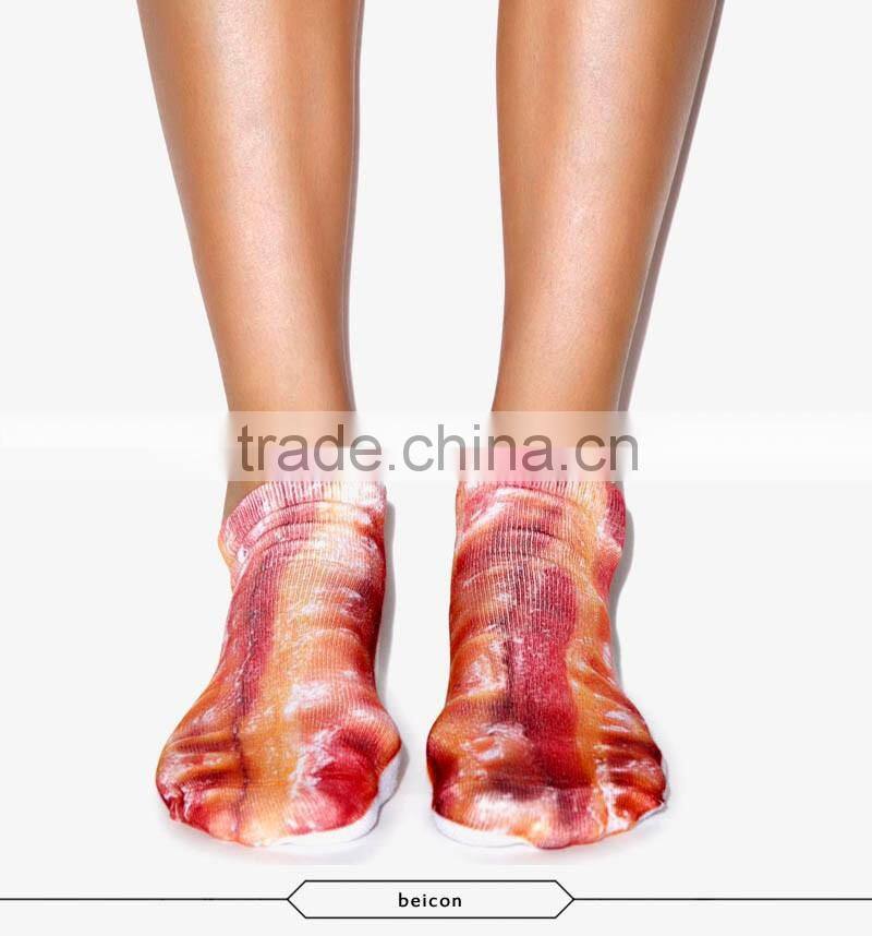 fashion cats faces wear high quality 3d digital full print colorful ankle socks sports unisex custom hot sale stretch spandex