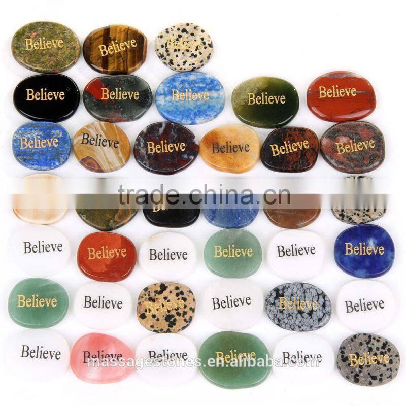 Wholesale custom palm stone engraved inspirational stones wholesale gems stones
