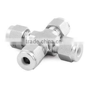 ferrule stainless steel equal four-way cross tube fitting from china