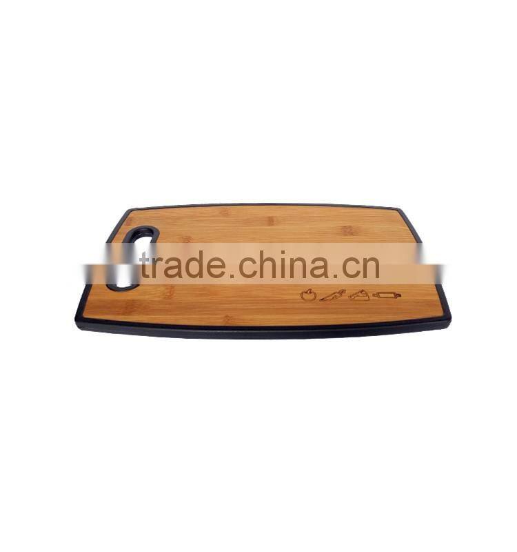 2016 new product 2 in 1 bamboo chopping board set for baby