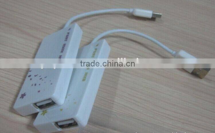 2.0 high speed 4 port slim usb hub as computer gift