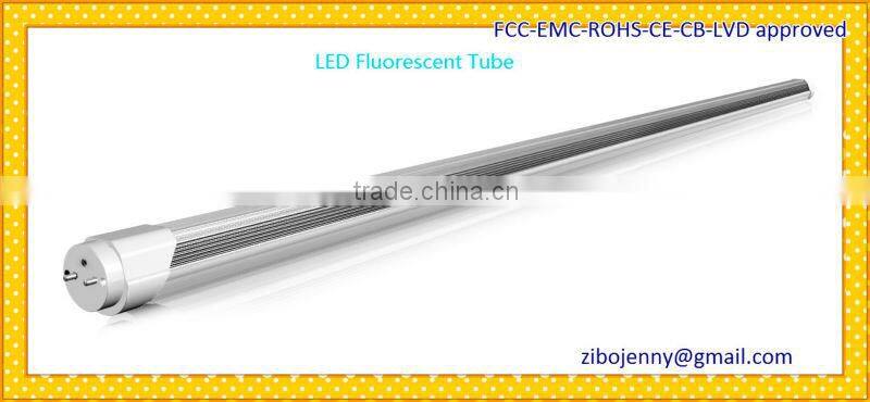 LED t8 18w transparente PC covering and Alumnum light manufacturer