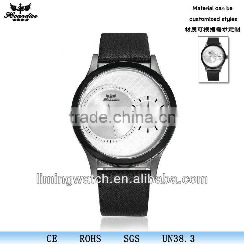 SP-2404 Black leather strap silver dial orient wrist watch