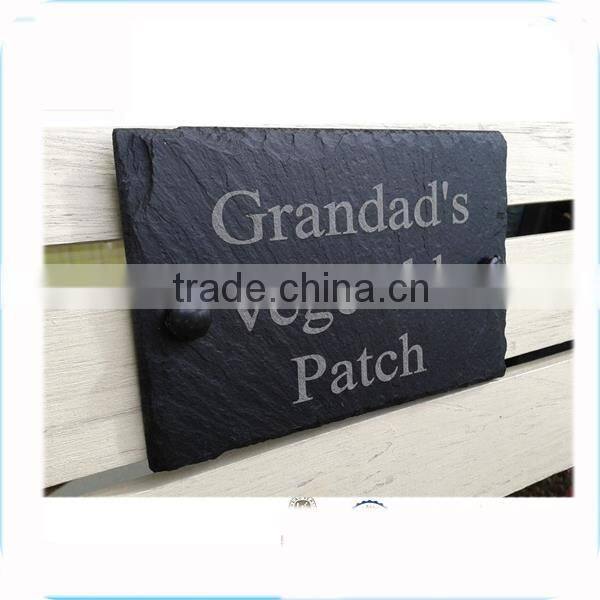'factory direct' 15x10cm Natural Edge Oiled Personalised Laser Design Slate Welcome Board Item DP-1510RD2AYJ