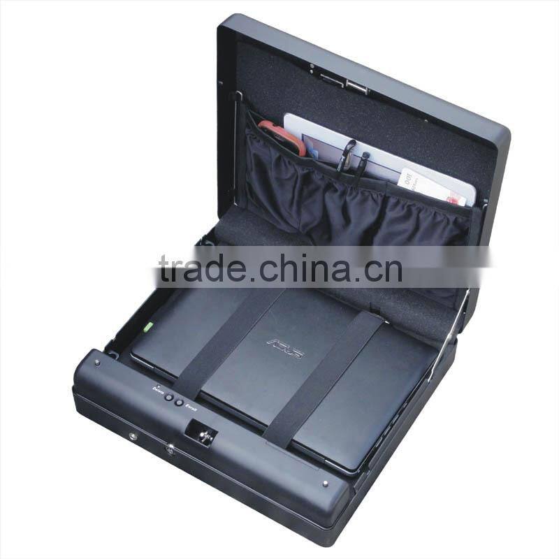Wholesale- MS550 Micro Vault biometric fingerprint Car gun pistol mini A4 Document File storage steel safe box / Gun Vault