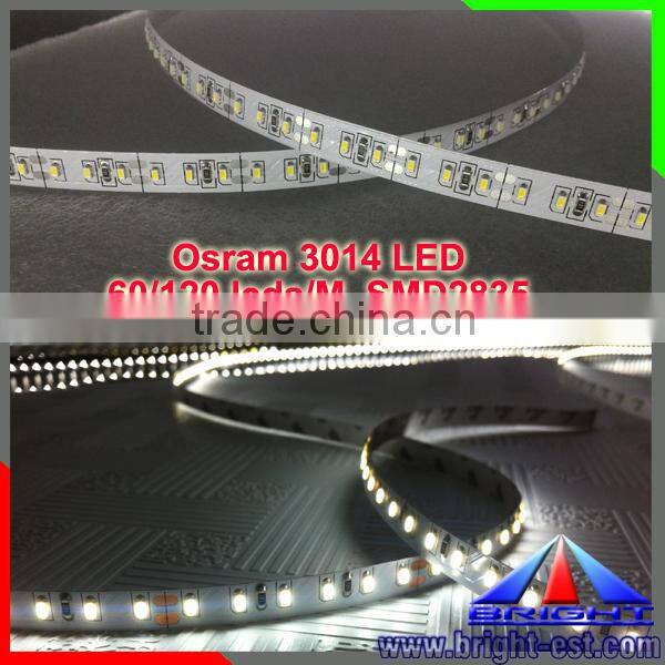 DC12/24v smd 2835 14.4w/m led strip light 60leds IP20 IP65 with CE ROHS