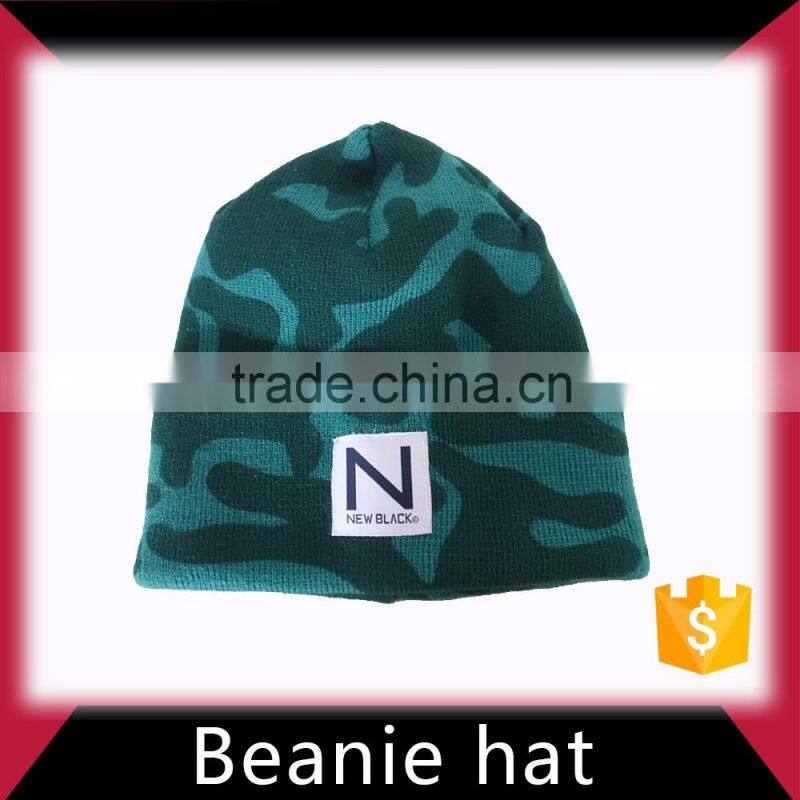 Custom slouchy knitted beanie hat