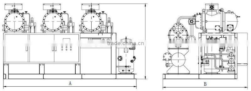 JZHLG Series Middle Temperature Screw Compressor Racks