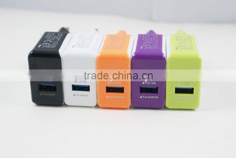 Dual EU US 5V 2A plug USB Wall Charger Adapter For iPhone 4 5 6 For Samsung