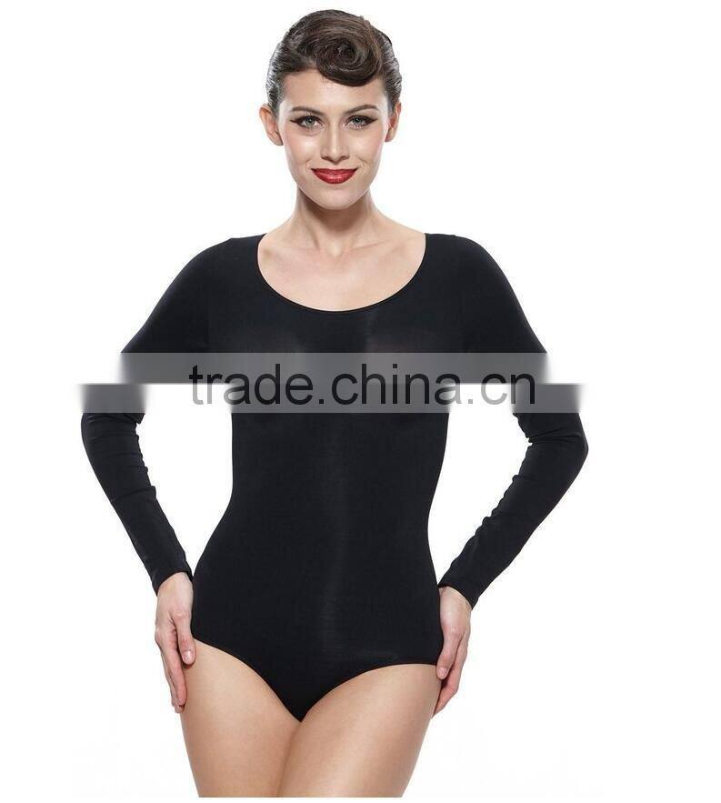 Women's Shapewear Long Sleeve Open Crotch Body Shapers Plus Size