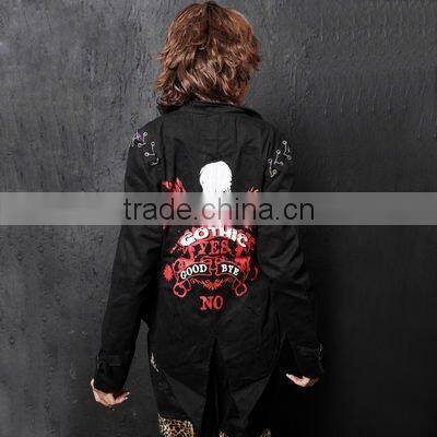 fashion Visual Kei Punk Gothic ROCK top shirt coat 71153