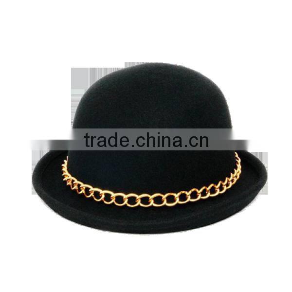 Fall or winter Wool Felt Bowler Hat On Sale