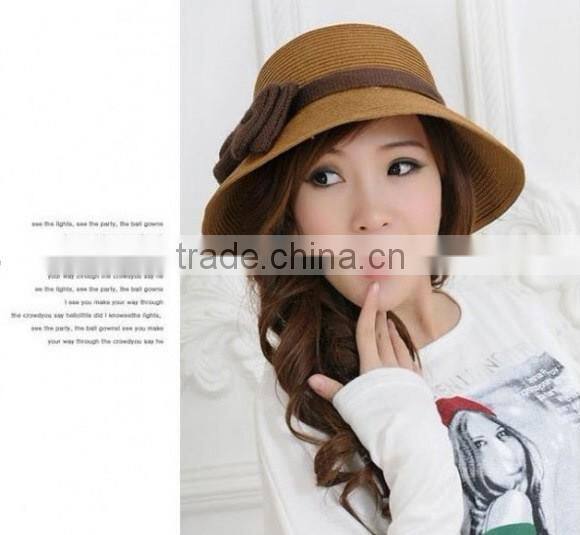 Ladies dress straw hats wholesale bowknow women cloche hat