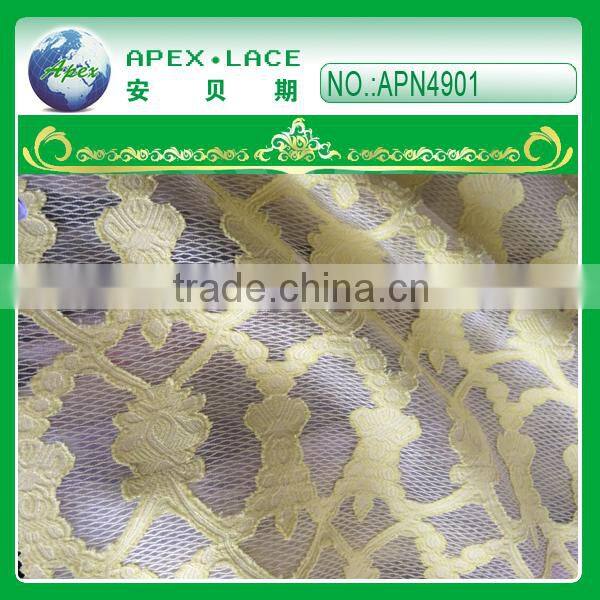 APN4901guangzhou hot selling fashion nylon polyester lace trimming for girl dress