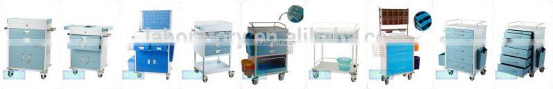 Medical cheap plastic drawer trolley with wheels for sale