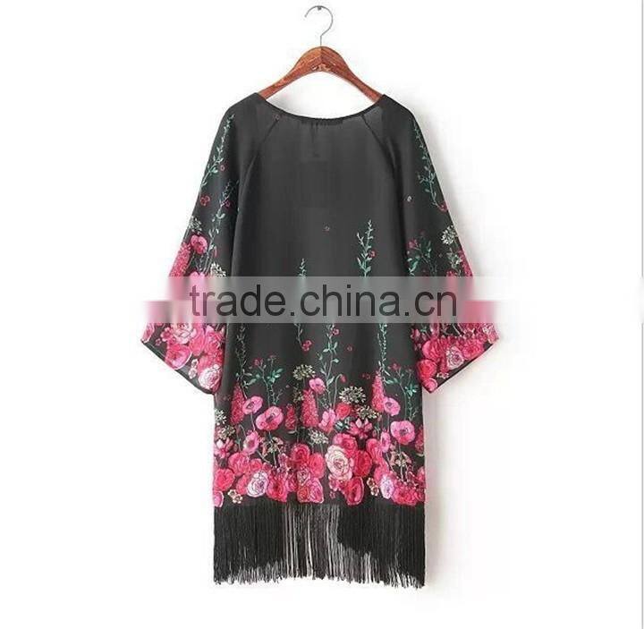 Wholesale Cutomaize Color and Size Polyester Chiffon Kaftans and Tunics