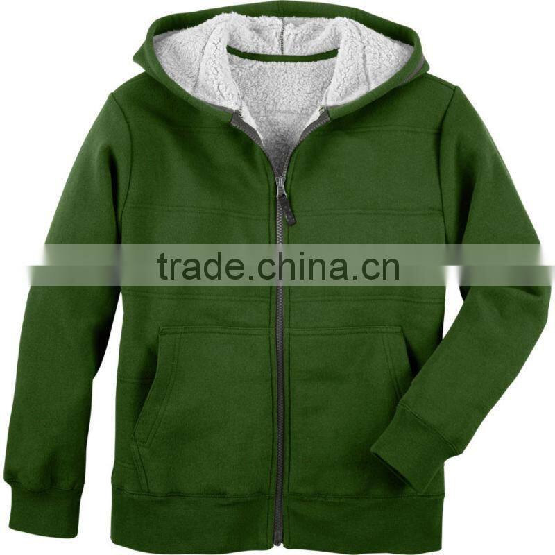 kid winter wear/hoodies CVC chic winter thermal hoodies