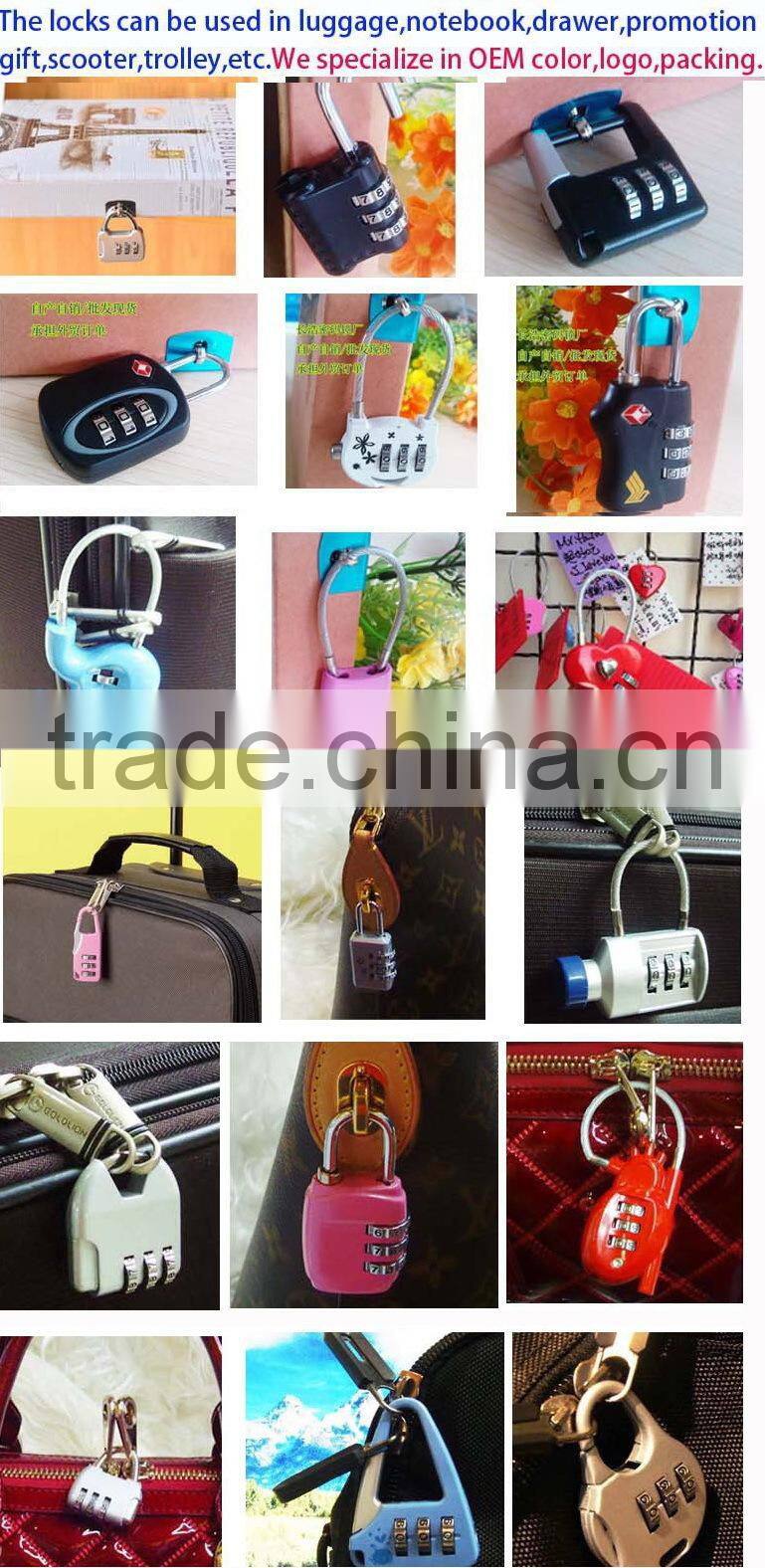 security product zinc alloy travel combination mini safe lock