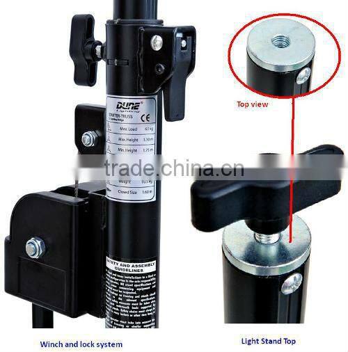 Hot sell 3m crank handle tripod light stand load 60kg heavy duty metal display stand