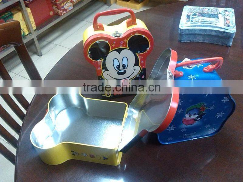 children easy hand carry lunch tin box