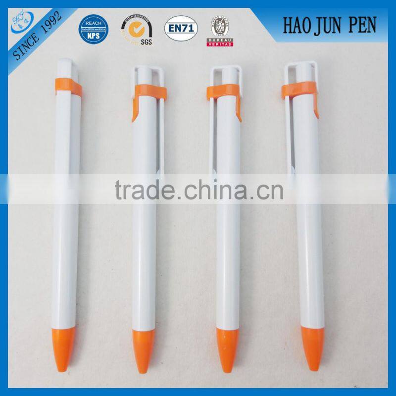 Hot Selling Instock Plastic Pen ,MOQ500pcs Click Ballpens For School & Office