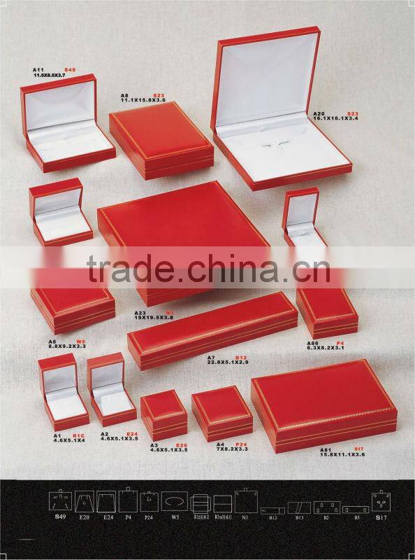 hotsale fashion plastic jewellery boxes red
