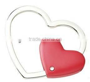 Heart shaped key chain cute design metal key chain