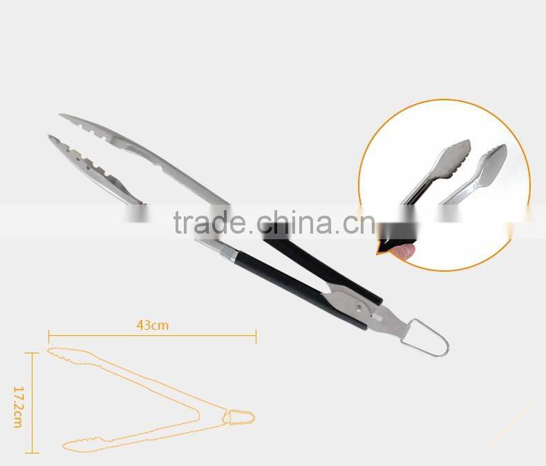 wooden handle stainless steel bbq fork