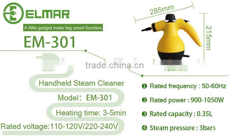 3.2bar steam cleaner with 9 parts