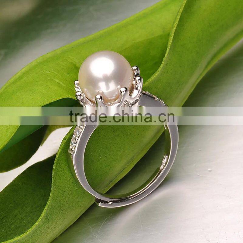 fashion jewelry white lovely freshwater pearls rings for women