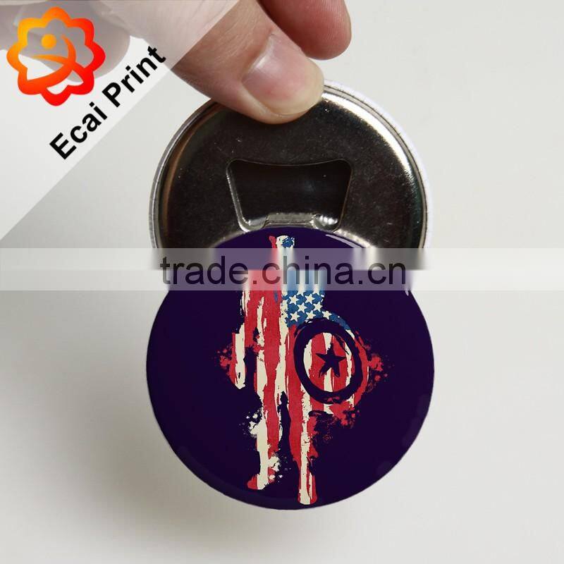 HOT SELL custom made digital printed bottle opener with magnet