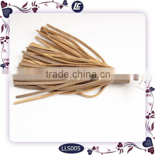 high quality customized leather cord tassel for garment jewelry