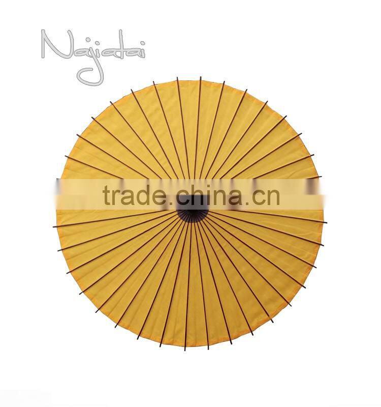 Kimono Orange Hand Painted Handmade Japanese Cloth Paper Umbrella