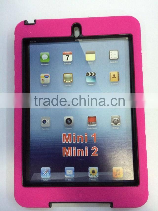 silicon with pc design for ipad mini case