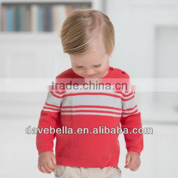 DB967 dave bella 2014spring cotton toddlers sweater infant clothes outwear baby pullover wholesale baby tops kids sweater