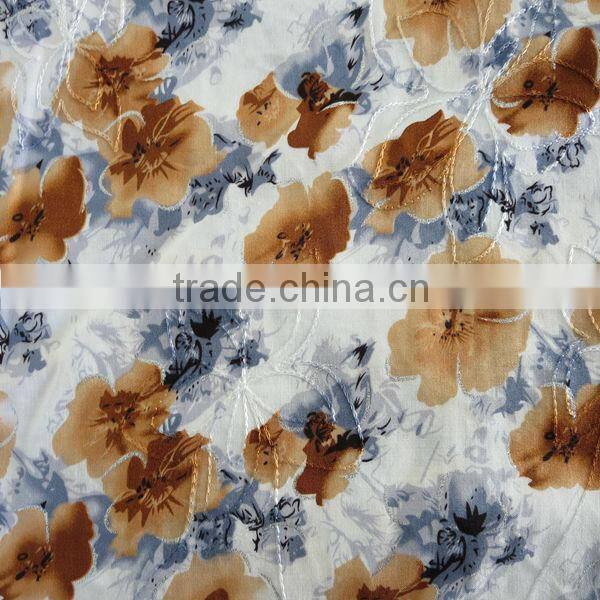100% Rayon Fabric, Flower Printed Rayon Fabric for Apparel