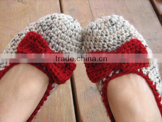 Hand crochet house shoes 2014 fashion casual flat shoes for women