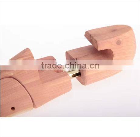 double metal tube wooden shoe tree/cedar shoe tree/shoetree