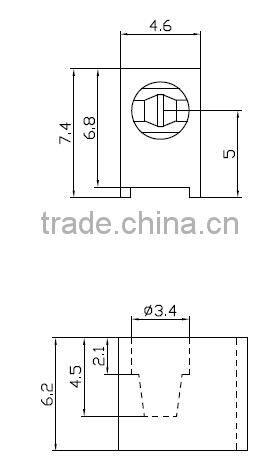 One hole for one piece LED Plasitc LED Spacer support