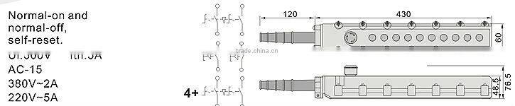 waterproof emergency stop push button control switch box XCD-65CB