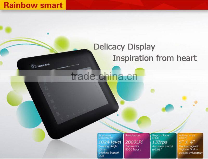 Ugee M540 Animation Drawing Graphic Tablet 5*4 Inch 1024 Pressure Sensitive 2800 LPI 133RPS USB Connect