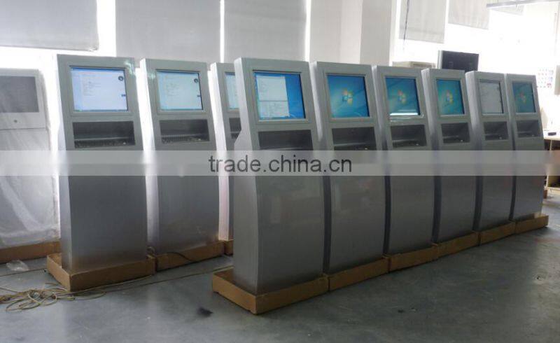 Metal Keyboard Touchscreen Kiosk With A4 Printer