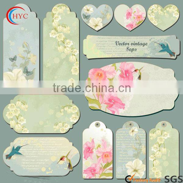 high grade printed personal hang tags for private company