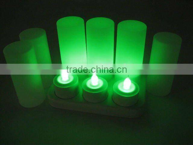 HOT SALE Rechargeable Led multicolor tealights with cups