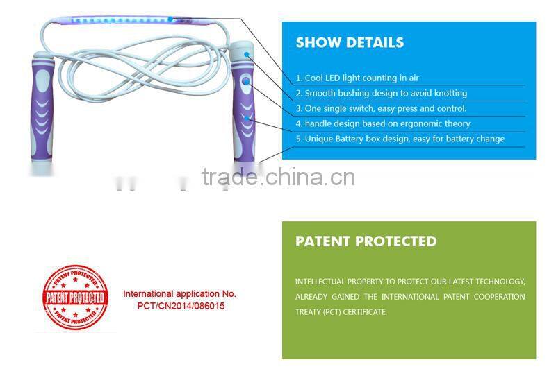2015 Hot sale Bluuing brand OEM skipping rope for children China Gold manufacture