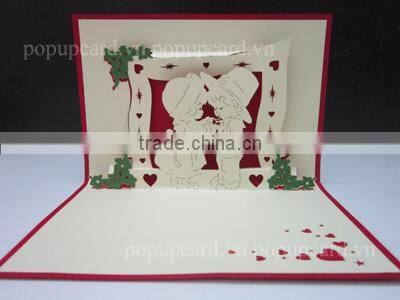 Daisy vase flower greeting pop up card