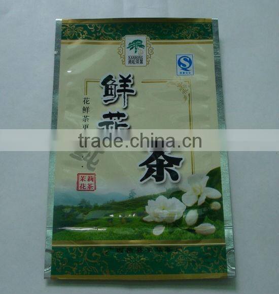 Beautiful printed plastic packaging bag for tea