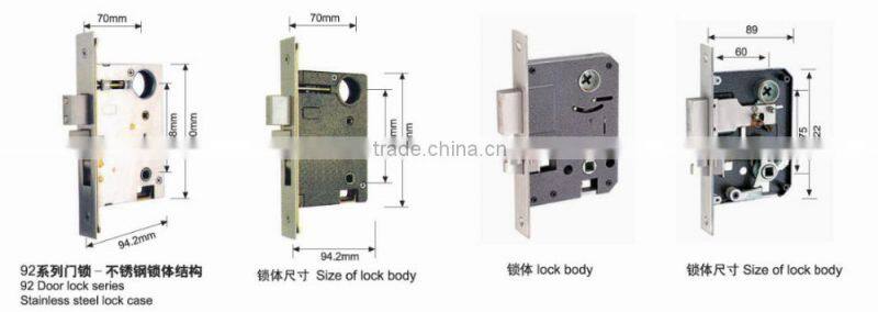 Luxury cheap mortise lock Brass mortise lock with handles